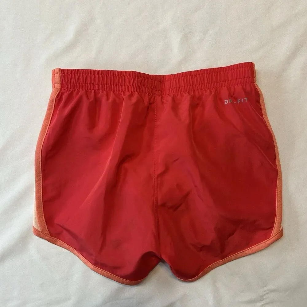 Nike Dri-Fit Kids Girls Red Pink Mesh 100% Polyester Shorts M